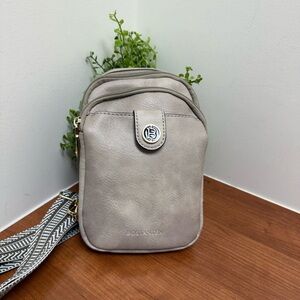 Bostanten Cross Body Sling Bag Small, Lightweight Twilight Gray Chest Bag EUC
